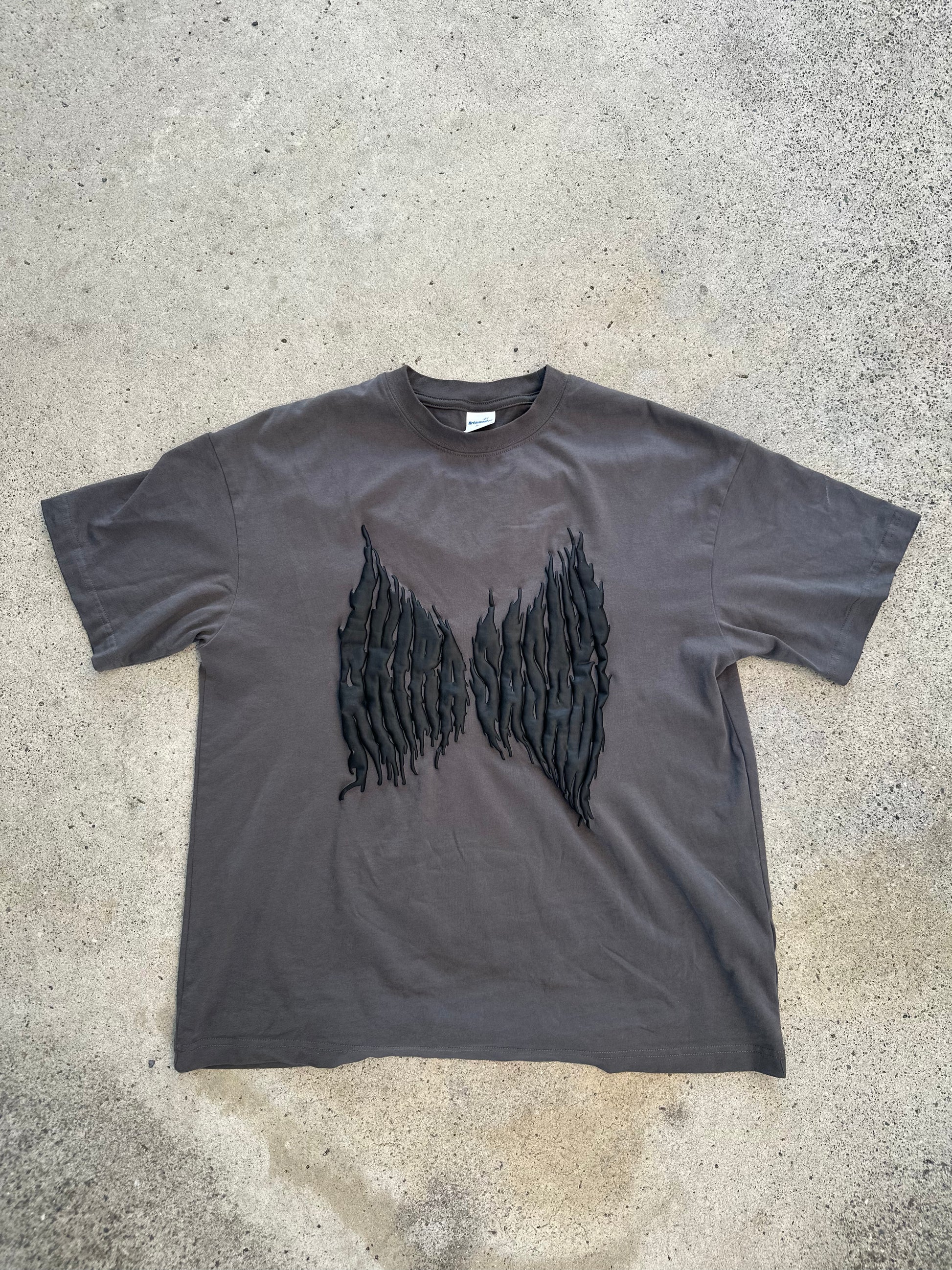 GRAY PUFF PRINT TEE