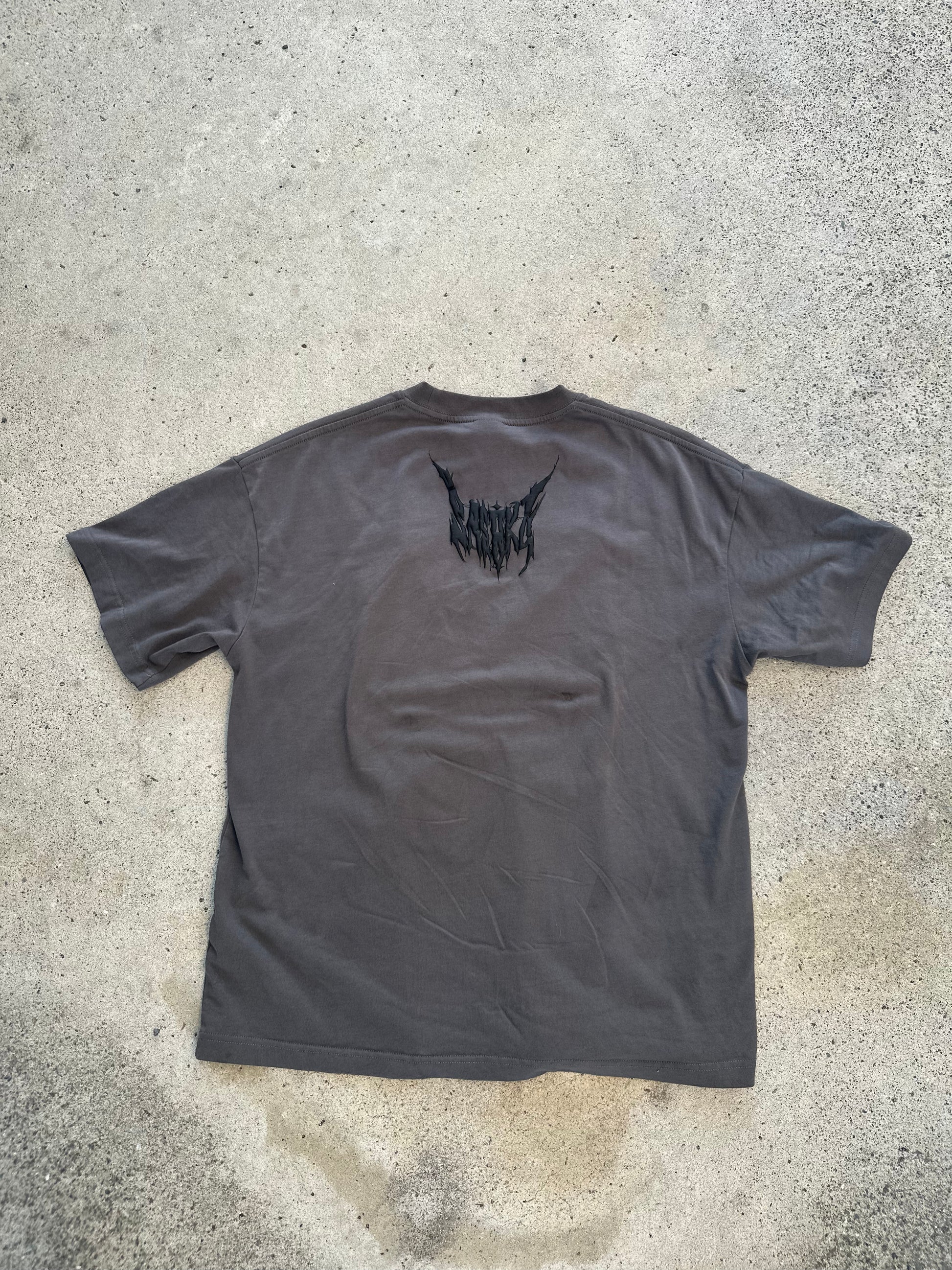 GRAY PUFF PRINT TEE