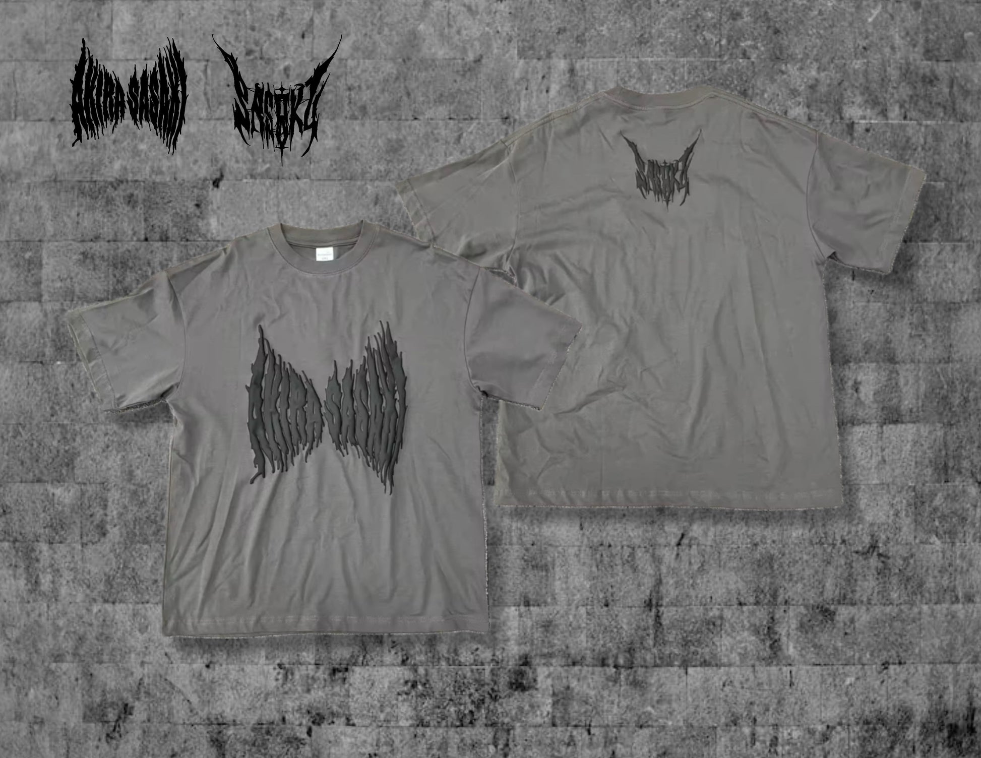 GRAY PUFF PRINT TEE