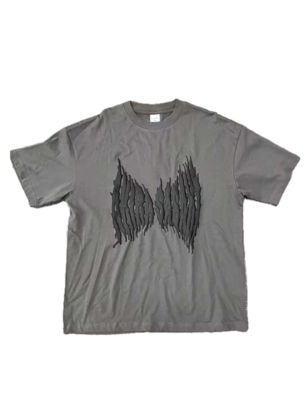 GRAY PUFF PRINT TEE